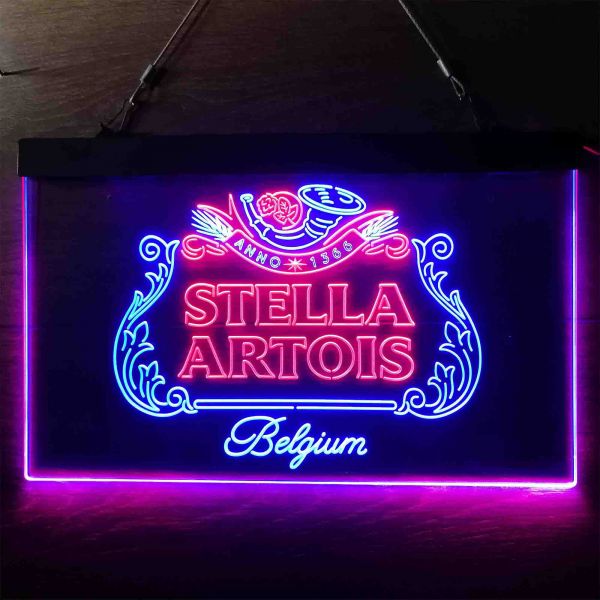 Stella Artois Belgium Dual LED Neon Light Sign